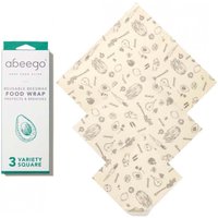 Abeego Reusable Food Wraps - Variety Square - 3 Wraps