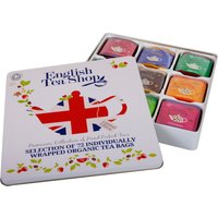 English Tea Shop Organic and Fairtrade Tea Union Jack Gift Tin - 72 Bags - Sachets
