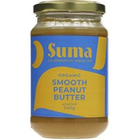 Suma Organic Peanut Butter - Smooth - Unsalted - 340g