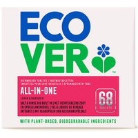 Ecover All-in-One Dishwasher Tablets - Lemon & Mandarin - 68 Tabs