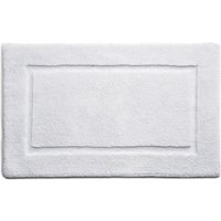 White Bamboo Border Bath Mat - 50 x 80cm