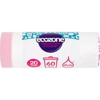 Ecozone Biodegradable Bin Liners - 60L - Roll of 20