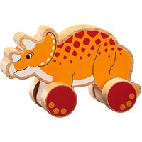 Lanka Kade Wooden Triceratops Push Along Toy