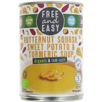 Free & Easy Butternut Squash Sweet Potato & Turmeric Soup - 400g