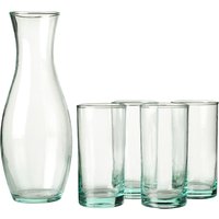 Recycled Carafe & 4 Highball Glasses