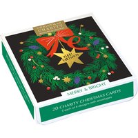 Merry & Bright Mixed Charity Christmas Cards - Pack of 20