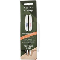 VENT For Change Recycled Single Use Plastic Pens - Green - Set of 2