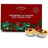 Cartwright & Butler Cranberry & Orange Mini Mince Pies - Pack of 6