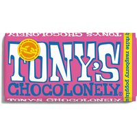 Tony's Chocolonely White Chocolate & Raspberry with Popping Candy - 180g