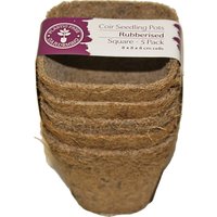 Rubberised Coir Seedling Pots - Square - Pack of 5