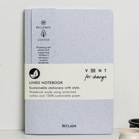 VENT for Change Reclaimed Lined A5 Notebook - White Cotton - 192 pages