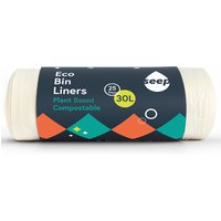 Seep Medium Compostable Bin Liners - 30L - 25 bags at Natural Collection Seep Medium Compostable Bin Liners - 30L - 25 bags.