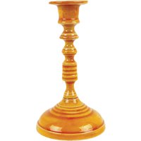 Ian Snow Moulded Metal Ceramic Candle Holder - Apricot at Natural Collection Ian Snow Moulded Metal Ceramic Candle Holder - Apricot.