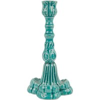 Ian Snow Moulded Metal Ceramic Candle Holder - Azure at Natural Collection Ian Snow Moulded Metal Ceramic Candle Holder - Azure.