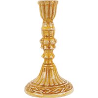 Ian Snow Moulded Metal Ceramic Candle Holder - Yellow at Natural Collection Ian Snow Moulded Metal Ceramic Candle Holder - Yellow.