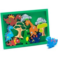 Fair Trade Wooden Dinosaur Play Set