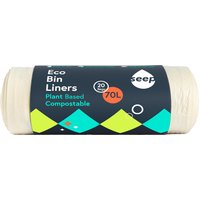 Seep XL Compostable Bin Liners - 70L - 20 bags at Natural Collection Seep XL Compostable Bin Liners - 70L - 20 bags.