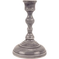 Ian Snow Moulded Metal Ceramic Candle Holder - Grey at Natural Collection Ian Snow Moulded Metal Ceramic Candle Holder - Grey.