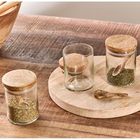 Izaan Spice Jars - Clear - Set of 3 at Natural Collection Izaan Spice Jars - Clear - Set of 3.