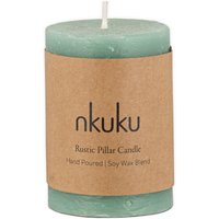 Rustic Soy Blend Mini Pillar Candle - Sage Green
