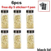 Kryddask lock krydda kruka krydda flaska glas köksutrustning och material saltkällare kanister set glas kryddburkar