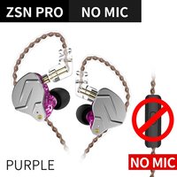 Kz zsn pro 1ba 1dd auriculares internos hibridos de tecnologia hifi, auriculares metalicos de graves, auriculares deportivos c
