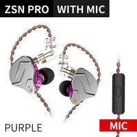Kz zsn pro 1ba 1dd auriculares internos hibridos de tecnologia hifi, auriculares metalicos de graves, auriculares deportivos c