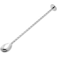 1 st spiralformad barcocktailsked i rostfritt stål bartendersked bar cocktailshaker vriden blandningssked bartillbehör