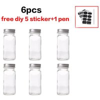 Kryddask lock krydda kruka krydda flaska glas köksutrustning och material saltkällare kanister set glas kryddburkar