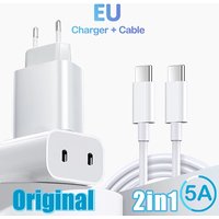 40W Dual USB C PD-oplader Snel opladen USB-C Type C Snelle telefoonopladeradapter voor iPhone 15 14 13 Pro Max iPad Air-wandoplader