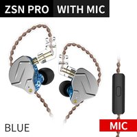 Kz zsn pro 1ba 1dd auriculares internos hibridos de tecnologia hifi, auriculares metalicos de graves, auriculares deportivos c
