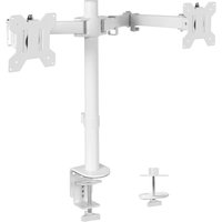 VIVO Dual Monitor Desk Mount Adjustable Stand - White