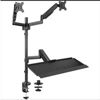 VIVO Dual Monitor Sit to Stand Desk Mount Workstation