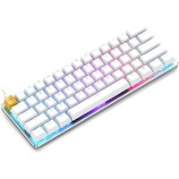 Glorious GMMK Compact 60% Wired RGB Pre-Built Mechanical Gaming Keyboard - White Ice - Refurbished