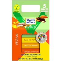 Ritter Sport Vegan Turm mit 5 veganen Schokoladentafeln