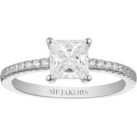 Ring Ellera Quadrato - mit weißen Zirkonia-Steinen
