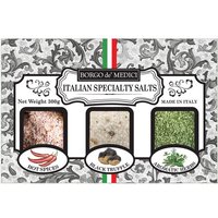 Borgo de' Medici - Italienisch Salz Auswahl (Chilipfeffer; Trüffel; Toskanischen Kräuter) - 3x100g
