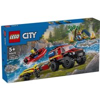 LEGO, City Fire, 4x4 Feuerwehrfahrzeug mit Rettungsboot