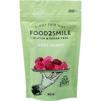 Food2Smile Zuckerfreie Gummibonbons mit Fruchtgeschmack, mit Süßungsmitteln, 90G.