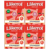 Läkerol Pastilles Erdbeergeschmack 4x25g