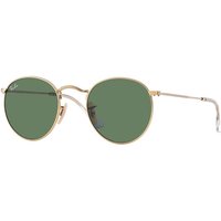 Ray Ban RB3447 Round Metal, Herren Sonnenbrille, Gold