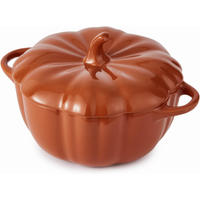 Medium Pumpkin Casserole Dish Orange