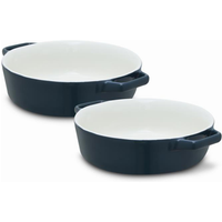 Nattura Set of 2 Round Baking Dishes Teal