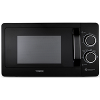 Tower 20L 800W Manual Microwave Black