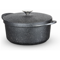 Tower Precision 24cm Casserole Dish with Aluminium Lid Black