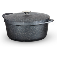 Tower Precision 28cm Casserole Dish with Aluminium Lid Black