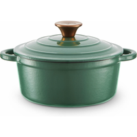Foundry 20cm Round Casserole Cast Iron Green