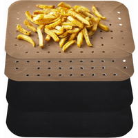 Tower 4 Pack of Rectangular Dual Basket Air Fryer Liners to fit 9 Litre None