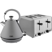 Tower Sera 1.7 Litre Kettle & 4 Slice Toaster Grey
