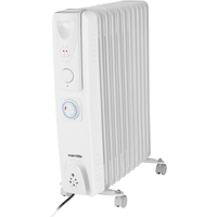 2500W Oil Filled Radiator with Timer White